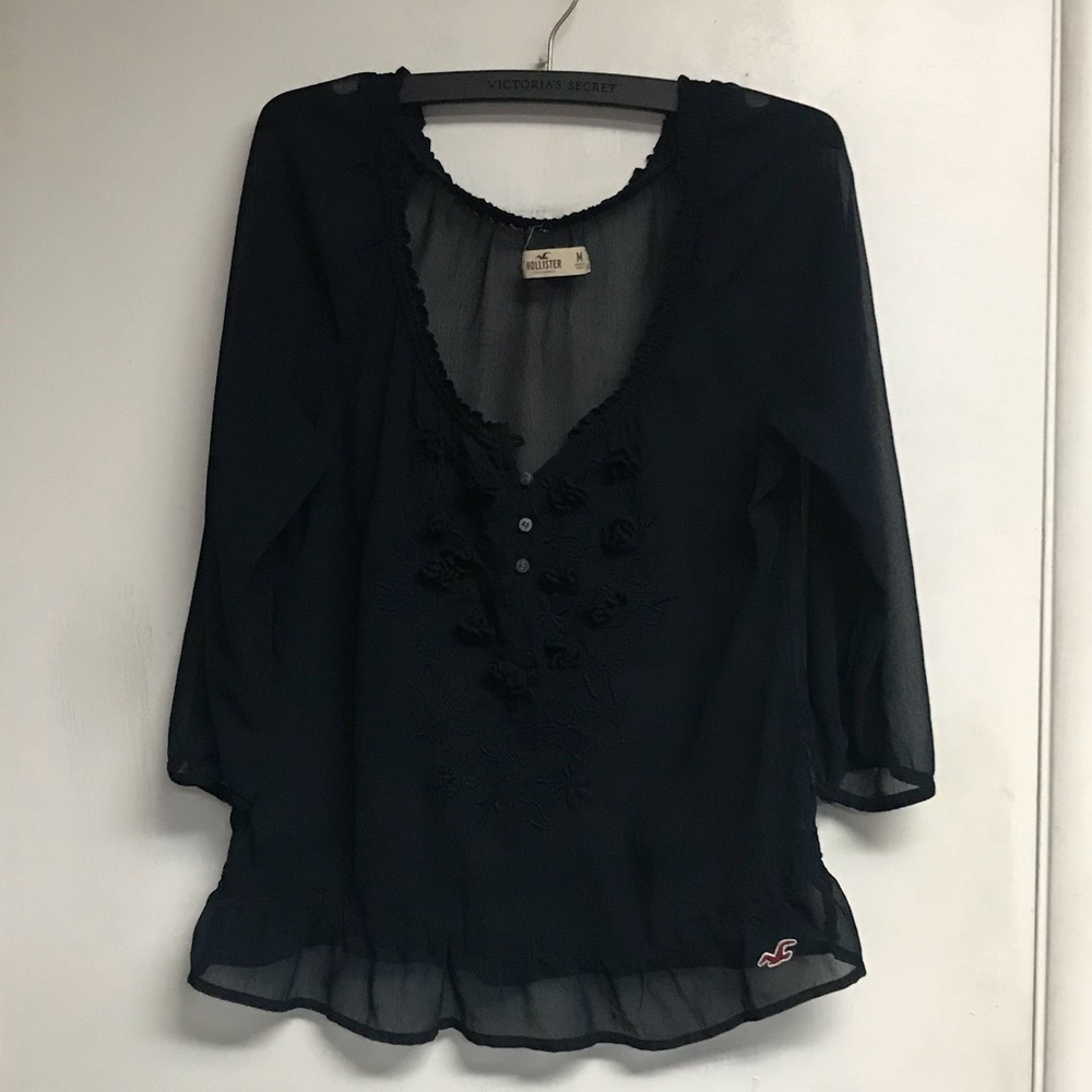 Hollister | Navy blue blouse size m